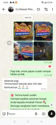 Testimonial Papan Bunga Pernikahan panundaan